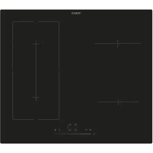 Plita incorporabila inductie Candy CIES64MCA, 4 zone de gatit, 60 cm, slider Touch Control, functie Booster, Flexy Zone (Negru)
