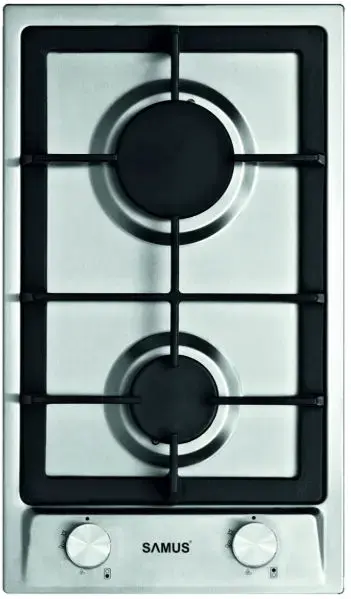 Plita incorporabila pe Gaz Samus PSG-32SX, 2 arzatoare (Inox)