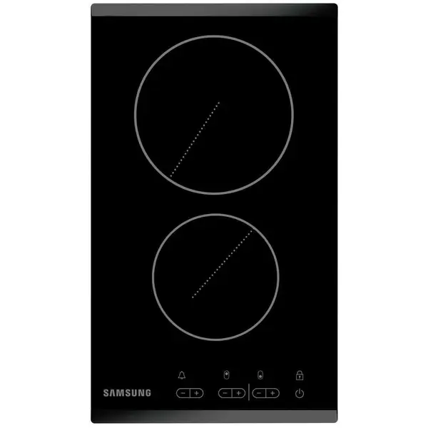 Plita incorporabila Samsung C21RJAN/BOL, Vitroceramica, 2 zone de gatit, Control touch, 30 cm, Sticla neagra