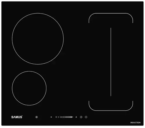 Plita incorporabila Samus PSI-64BG9, Inductie, 7000 W, 3 Zone de gatit (Negru)