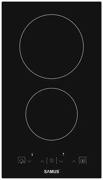 Plita incorporabila Samus PSVE-32BG3, Vitroceramica, 2 Zone de gatit (Negru)