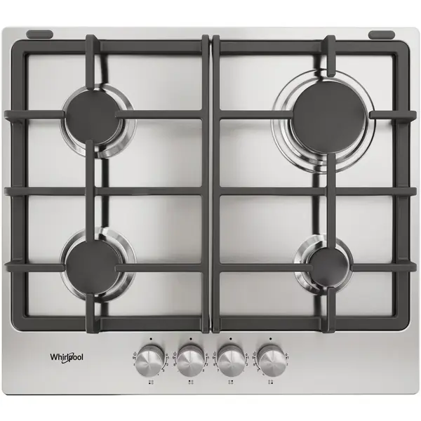 Plita incorporabila WHIRLPOOL TKRL 660 IX, Gaz, 4 arzatoare, inox