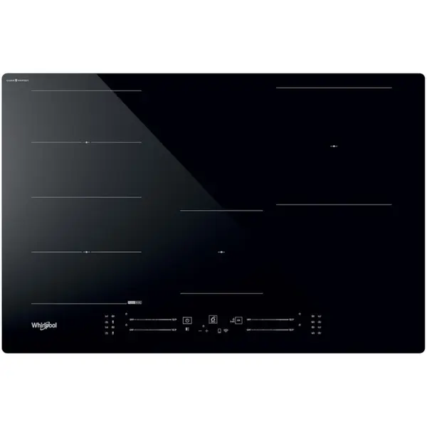 Plita incorporabila Whirlpool WF S7977 CPNE, 4 zone de gatit, FlexiSide, Easy access, TouchControl, Negru