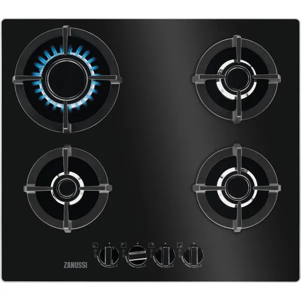 Plita incorporabila Zanussi ZGO68410BA, Gaz, 4 arzatoare