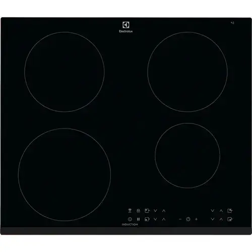 Plita incorporata, Electrolux, LIR60433B, Cu inductie, 59 cm, 4 zone de gatit, Afisaj digital (Negru)