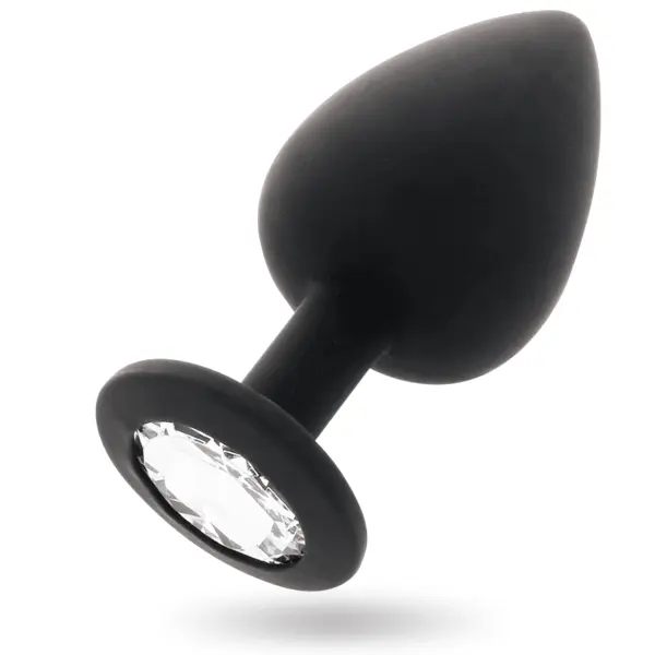 Plug anal Intense – Shelki L, din silicon medical, pentru stimulare anală profundă și plăcere intensă, culoare neagră