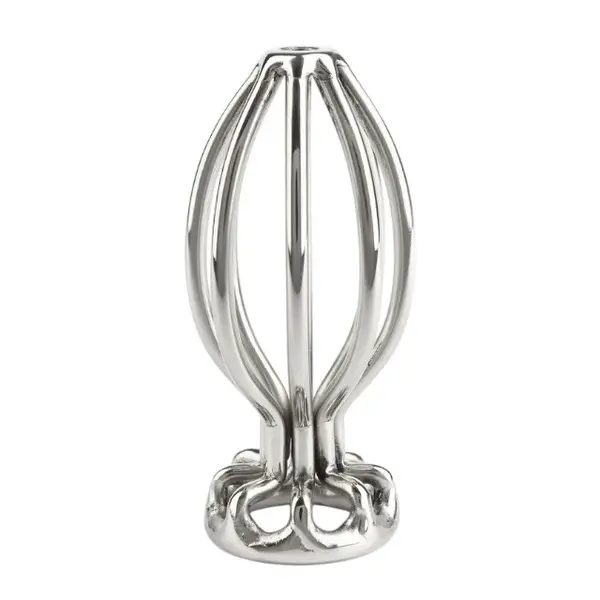 Plug anal MR. STEEL Round Wire Plug Small, design deschis cu tije din oțel inoxidabil, lungime 6.6 cm (mic), argintiu