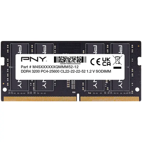 PNY Memorie Notebook PNY Performance, 16GB DDR4, 3200MHz, CL22, Negru
