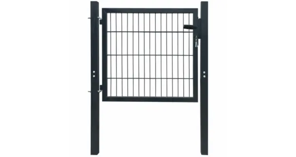 Poarta 2D pentru gard (simpla) 106 x 130 cm, gri antracit