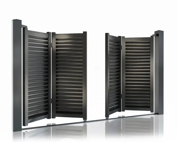 Poarta auto bi-fold aluminiu Virtuoso Jaluzea Suprem, 3000x1800mm, gri antracit, vopsit electrostatic, 50-819/7016/3.0