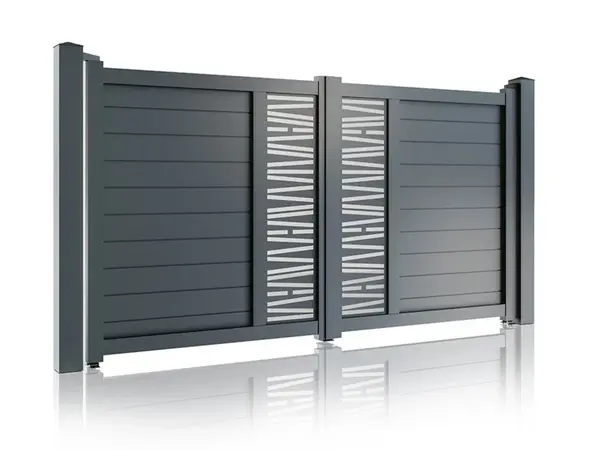 Poarta batanta metalica Poseidon Virtuoso, aluminiu, 3000x1800mm, gri antracit, 50-804P/7016