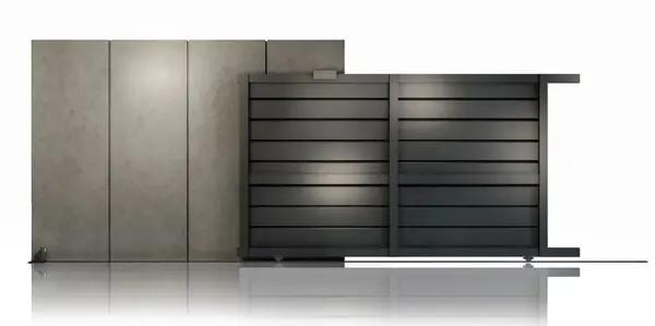 Poarta culisanta Baldur Virtuoso 50-837/7016, 3000x1800mm, aluminiu, gri antracit, deschidere dreapta/stanga