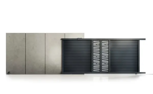 Poarta culisanta Poseidon Virtuoso, aluminiu, gri antracit, 4000x1800mm, 50-806P/7016