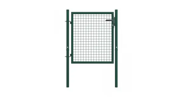 Poarta de gard, verde, 100 x 125 cm, otel