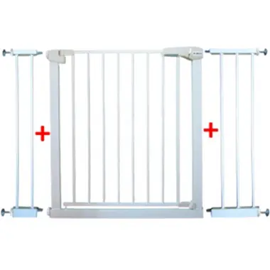 Poarta de siguranta din metal R-Sport S3 alb 79-115 cm