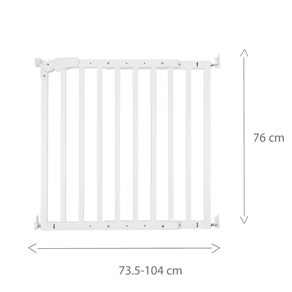 Poarta de siguranta lemn Maestro 73.5-104 cm alb Childhome