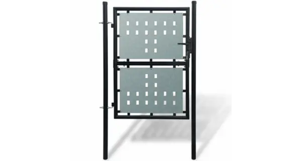 Poarta neagra pentru gard 100 x 225 cm