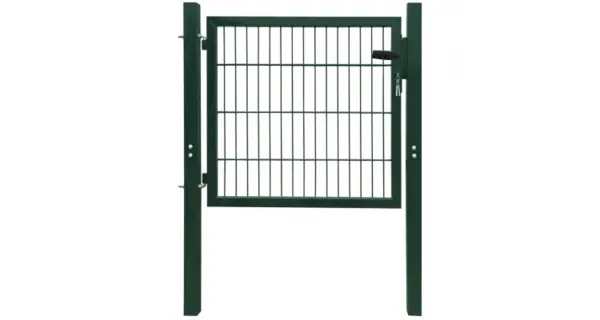 Poarta pentru gard din otel, 106 x 150 cm, verde