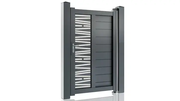Poarta pietonala exterior Virtuoso Poseidon 50-803P/7016, aluminiu 6063, 900x1800mm, gri antracit RAL 7016