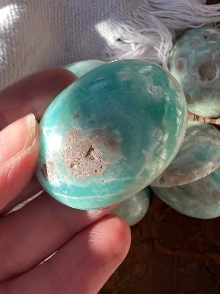 Pochet stone aragonit albastru m3
