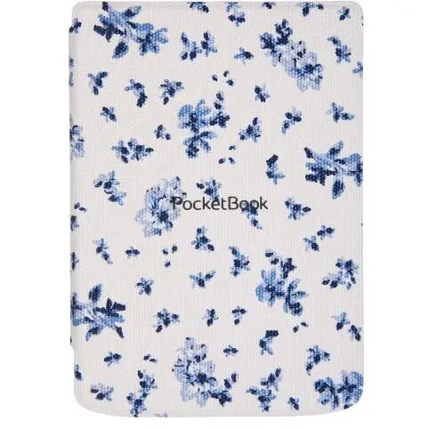Pocketbook Husa Pocketbook 629-634 Shell H-S-634-F-WW, Flower print, Alb-Albastru