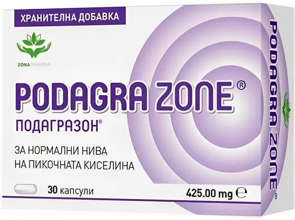 Podagrazon, 425 mg, 30 capsule, Zona Pharma