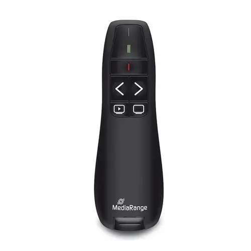 Pointer cu laser MediaRange MROS220, Wireless, Lumina rosie, 5 butoane (Negru)