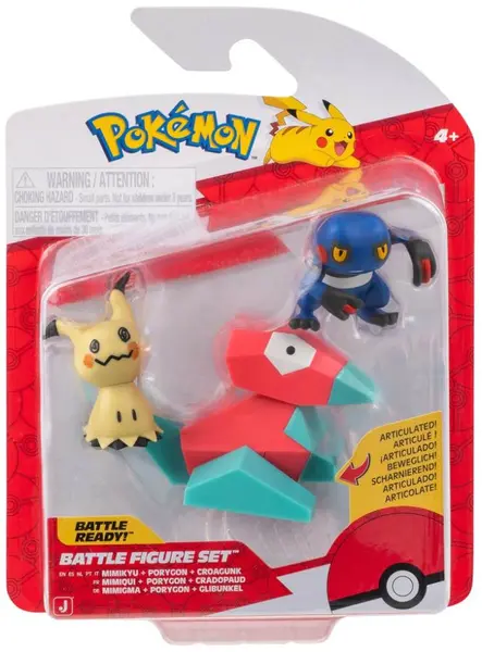 Pokemon Battle 3 Pack Mimikyu Porygon & Croagunk (pkw4091)