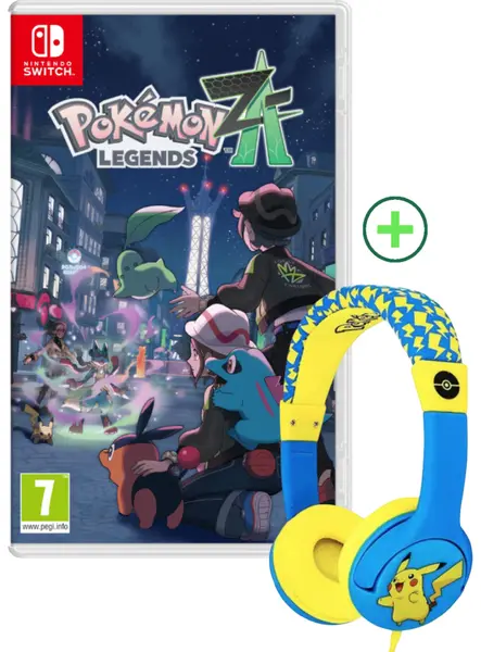 Pokemon Legends Z A + Pokemon Pikachu Children's Headphones NSW