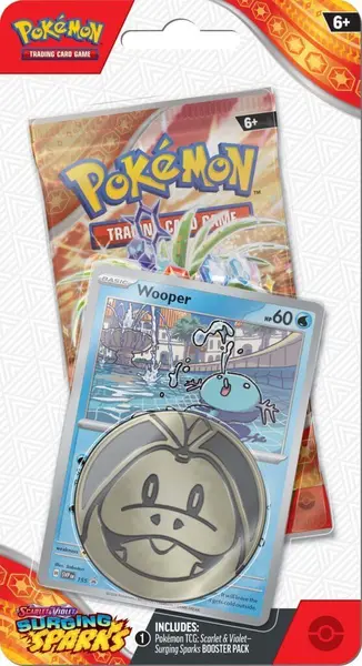 Pokemon TCG: Scarlet & Violet 8 Surging Sparks Checklane Blister - Wooper
