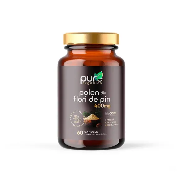 Polen de pin – Vitalitate si echilibru - 60cps PureOrganics