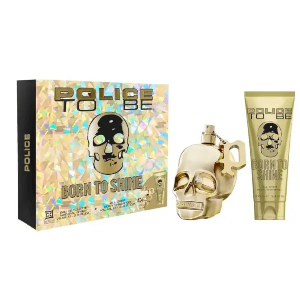 Police To Be Born To Shine Set cadou pentru Bărbați Volum EDT 75 ml + 100 ml sampon pentru par si corp