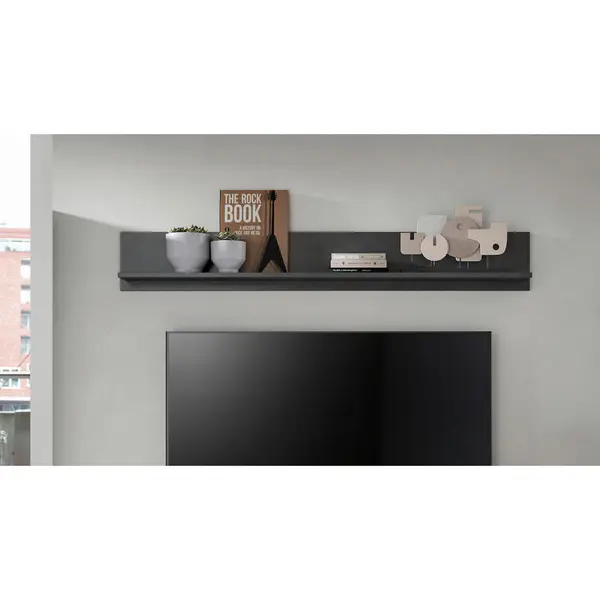 Poliță De Perete 140/20/15 cm, antracit, culoare natur
