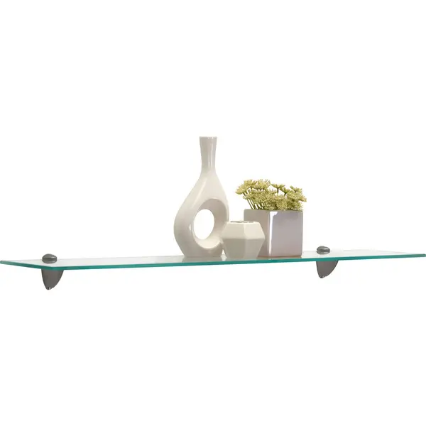 Poliță Din Sticlă 78/0,6/18 cm, străveziu, culoare inox