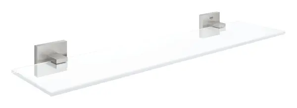 Polita oglinda Grohe, Start Cube Shelf 530mm, montare pe perete, fixare ascunsa, 530mm lungime, super steel, crom mat