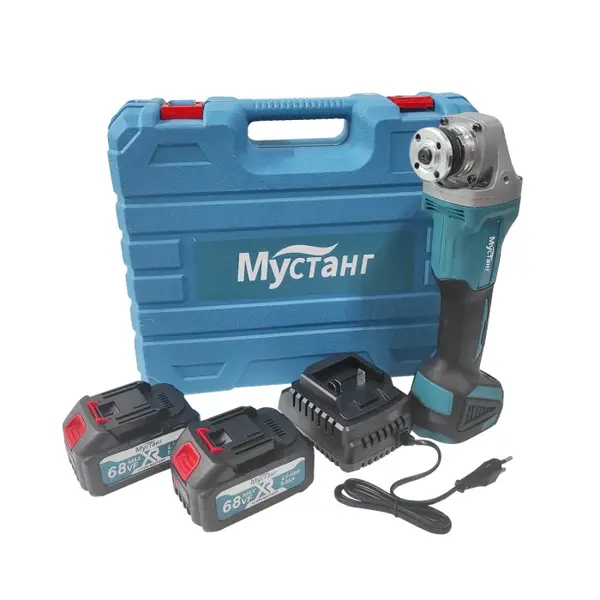 Polizor unghiular cu 2 acumulatori , Mustang , 48 V , 5 Ah , Diametru disc 125 mm , 9000 Rpm