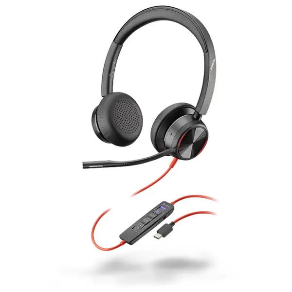 POLY Casti Poly Blackwire 8225, cu fir, over the ear, negru, 2.2m