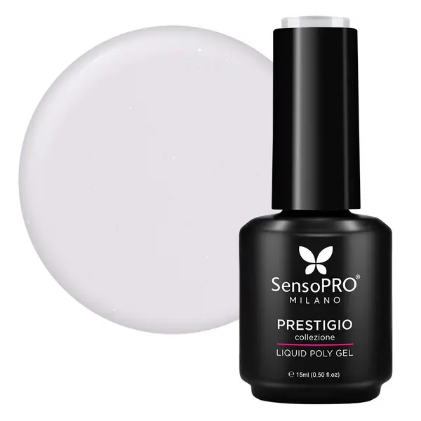 Polygel Lichid SensoPRO Milano PRESTIGIO, Milky Ivory, 15ml