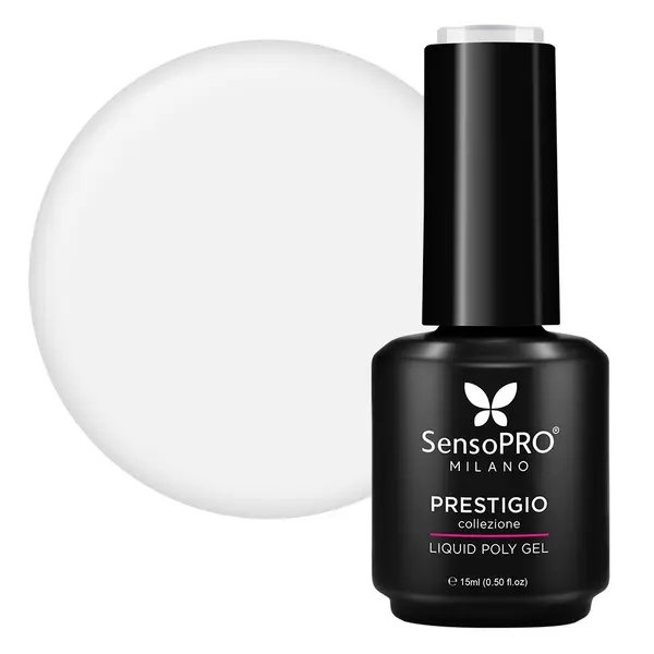 Polygel Lichid SensoPRO Milano PRESTIGIO, True White, 15ml