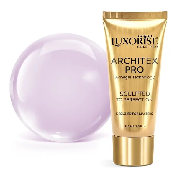 Polygel LUXORISE ARCHITEX PRO - Pure Perfection Collection, Milky Lavender, 15ml