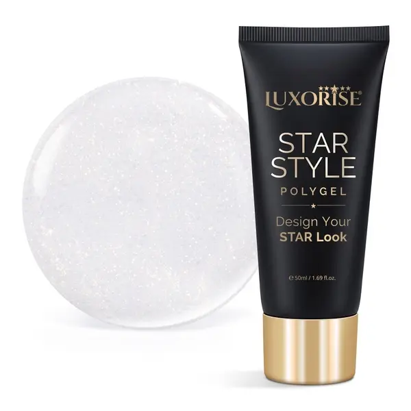 Polygel LUXORISE STAR STYLE - STAR ICON Collection, Diamond White, 50ml