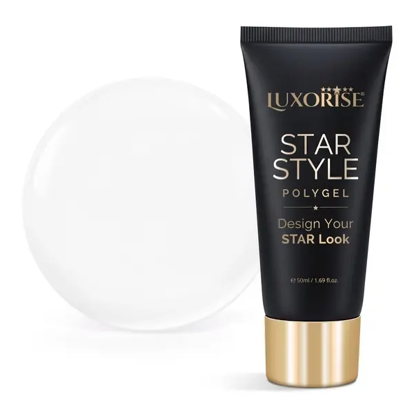 Polygel LUXORISE STAR STYLE - STAR ICON Collection, Milky White, 50ml