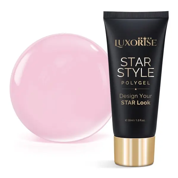 Polygel LUXORISE STAR STYLE - STAR NUDE Collection, Peach Veil, 30ml