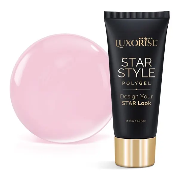 Polygel LUXORISE STAR STYLE - STAR NUDE Collection, Peach Veil, 15ml