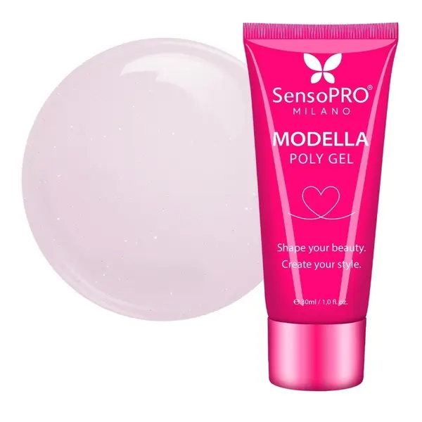 Polygel MODELLA SensoPRO Milano - Crystal Blush, 30ml