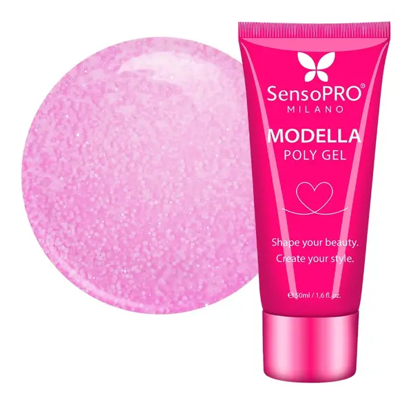 Polygel MODELLA SensoPRO Milano - Glamberry Spark, 50ml