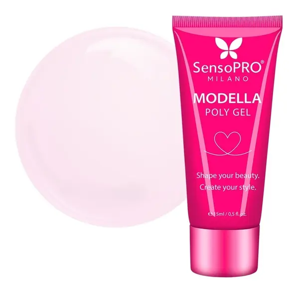 Polygel MODELLA SensoPRO Milano - Pink Puff, 15ml