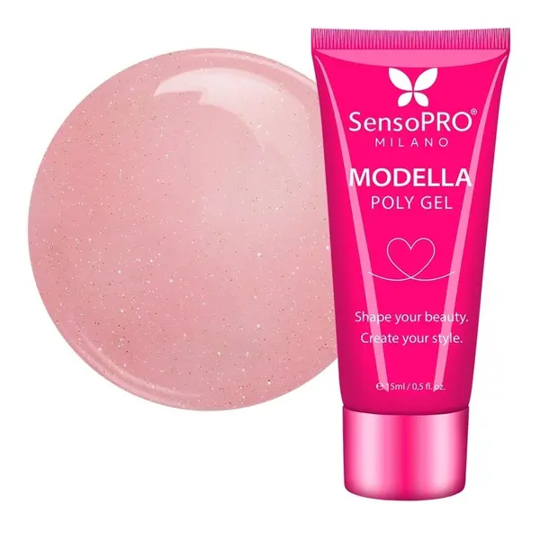Polygel MODELLA SensoPRO Milano - Rosé Glow, 15ml