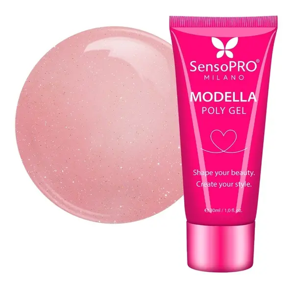 Polygel MODELLA SensoPRO Milano - Rosé Glow, 30ml