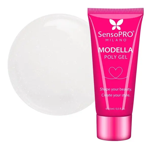 Polygel MODELLA SensoPRO Milano - Silver Pearl, 15ml